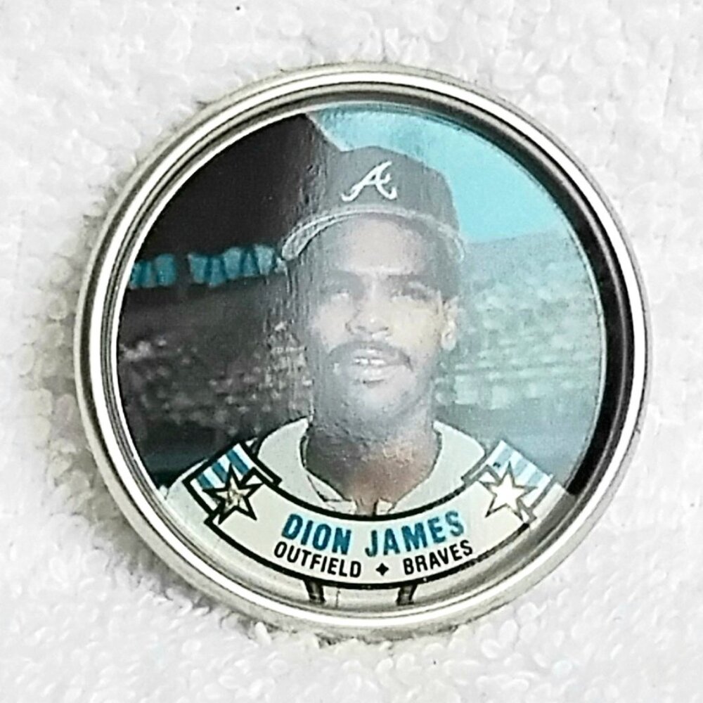 3/$20 Vintage & Mint 1988 Topps MLB Dion James 1 1/2" Metal Coin 44/60!!